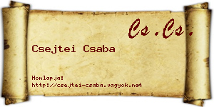 Csejtei Csaba névjegykártya